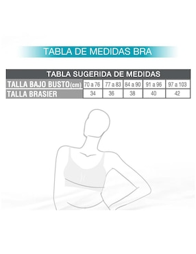 Faja tipo brassiere Fajate con compresión media para mujer