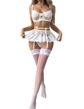 Set bra-panty-liguero Femica