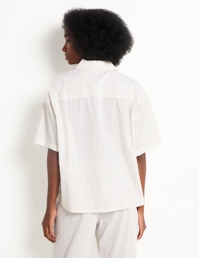 Playera pijama Calvin Klein estampado a rayas para mujer