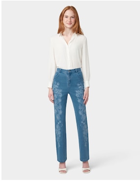 Legging HUE a la cintura con botón para mujer