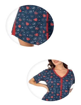 Camisón Whispers estampado corazón de algodón