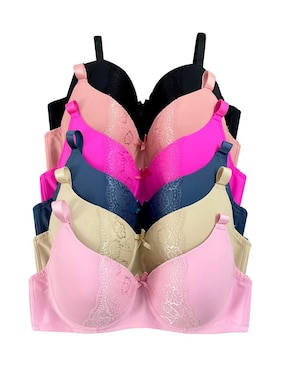 Set brassiere demi Tatys Fashion con copa seamless para mujer