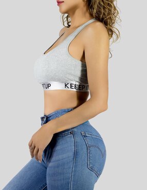 Brassiere peto medio Malabis copa preformada para mujer
