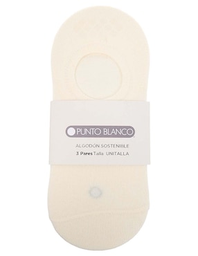 Set protector de pie Punto Blanco de algodón para mujer 3 pares