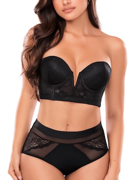 Brassiere escote profundo Toda Epoca Lenceria copa preformada para mujer