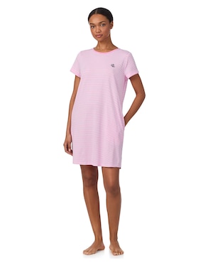 Camisón Ralph Lauren estampado a rayas de algodón