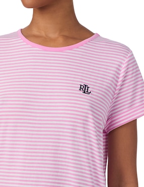 Camisón Ralph Lauren estampado a rayas de algodón