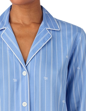 Camisón Ralph Lauren estampado a rayas de algodón