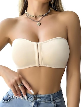 Brassiere strapless Femica media copa para mujer