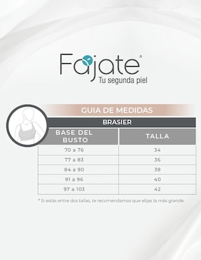Faja tipo brassiere Fajate con compresión alta para mujer