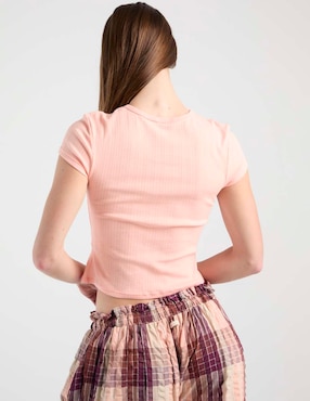 Playera manga corta Free People cuello redondo para mujer