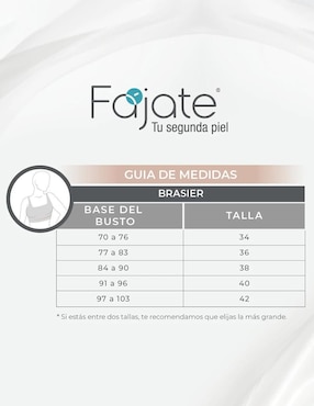 Faja tipo brassiere Fajate con compresión alta para mujer