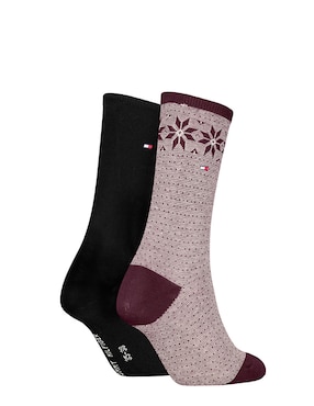 Set de calcetín Tommy Hilfiger de algodón para mujer 2 pares