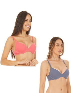 Set brassiere T-shirt bra skiny con copa para mujer