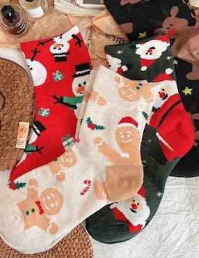 Set de calcetín navideño Muytu para mujer 4 pares
