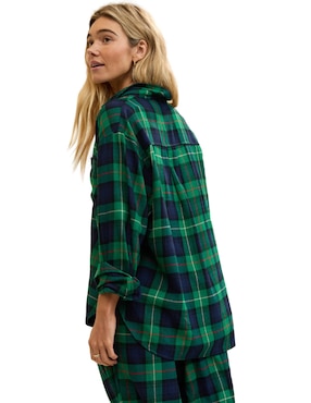 Playera pijama Aerie estampado a cuadros para mujer