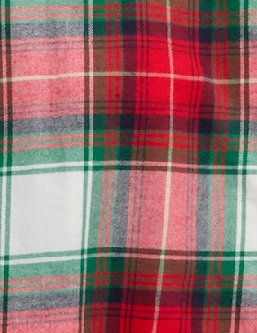 Playera pijama aerie estampado a cuadros para mujer
