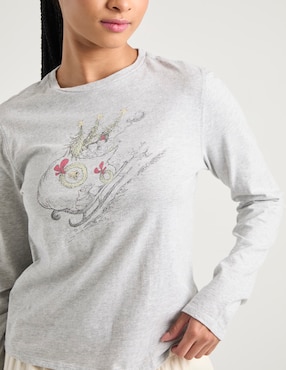 Playera pijama navideña Aerie para mujer