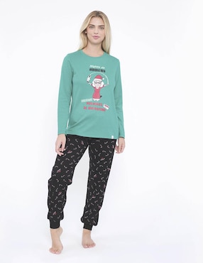 Conjunto pijama Muydemi Navideño para mujer