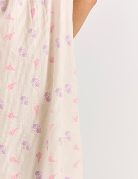 Camisón That's It estampado gráfico de algodón
