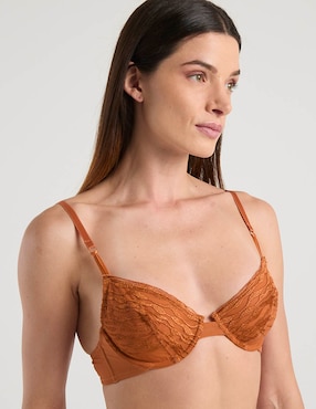 Brassiere demi Map media copa para mujer