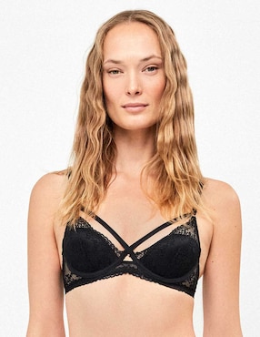 Brassiere balconette Map con copa para mujer