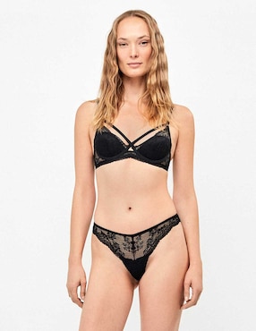 Brassiere balconette Map con copa para mujer