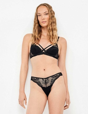 Brassiere balconette Map con copa para mujer