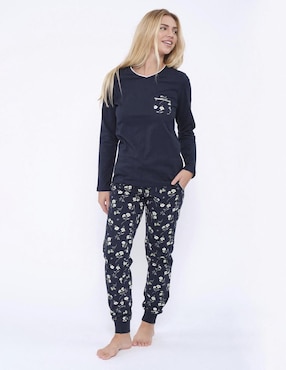 Conjunto pijama Muydemi Flores para mujer