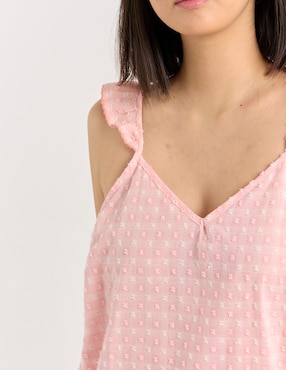 Camisón That's It estampado a cuadros de algodón