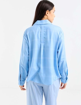 Playera pijama Calvin Klein estampado a cuadros para mujer
