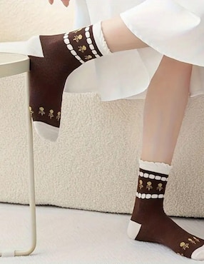 Set de calcetín muytu de algodón para mujer 5 pares
