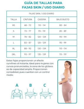 Faja tipo short Fajate con compresión media para mujer