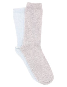 Set de calcetín comfort Punto Blanco de algodón para mujer 2 pares
