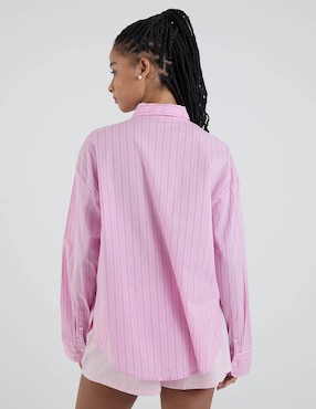 Playera pijama Ck estampado a rayas para mujer