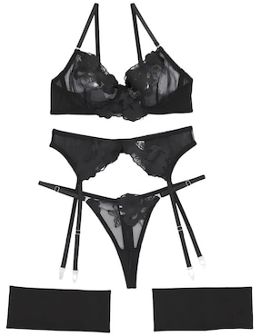 Set bra-panty-liguero Hanna White