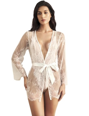 Body Hanna White cuello v escote v para mujer
