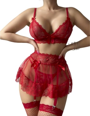 Set bra-panty-liguero Femica