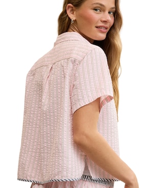 Playera pijama Aerie estampado a rayas para mujer