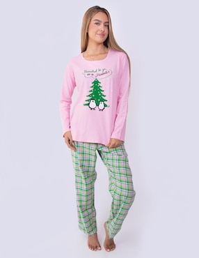 Conjunto pijama navideño Twins para mujer