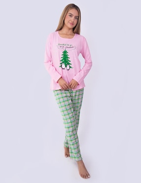 Conjunto pijama navideño Twins para mujer