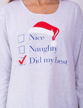 Conjunto pijama navideño Twins para mujer