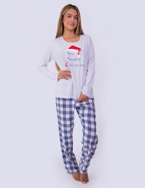 Conjunto pijama navideño Twins para mujer