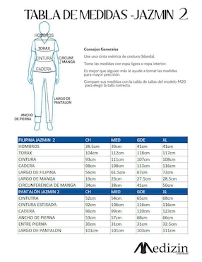 Pijama quirúrgica Medizin Uniformes estilo regular para mujer