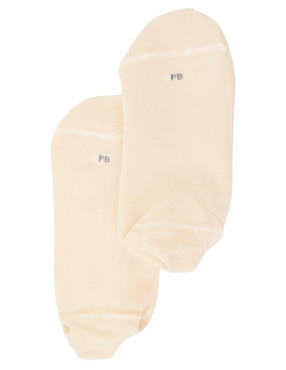 Protector de pie Punto Blanco de algodón para mujer 2 pares