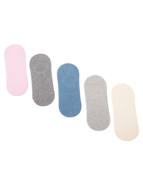 Protector de pie Punto Blanco de algodón para mujer 5 pares
