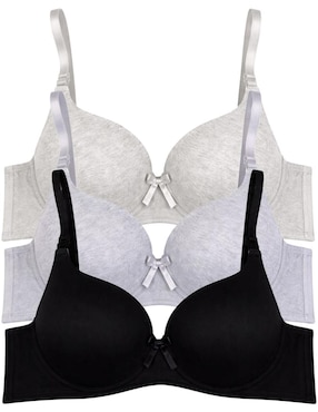 Set brassiere demi Tatys Fashion copa doble push up seamless para mujer