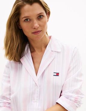 Camisón Tommy Hilfiger estampado a rayas de algodón