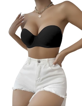 Brassiere strapless Femica media copa para mujer