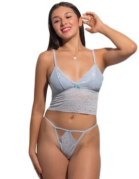 Conjunto De Bra Y Panty Liu Liu De Encaje